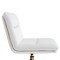 Flash Furniture Chloe Mid-Back White Padded LeatherSoft Armless Chair w/Wheels, Swivel Function, and Gold Frame CH-232174-1-WH-GLD-GG - alternate 5